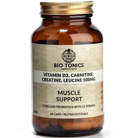 Φωτογραφία προϊόντος: Vitamin D3, Carnitine, Creatine, Leucine (Muscle Support) 500 mg 60 caps BioTonics