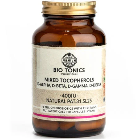 Φωτογραφία προϊόντος: Mixed Tocopherols (Natural Pat.31.SL25) 400 IU 90 veg. caps BioTonics