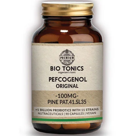Φωτογραφία προϊόντος: Pefcogenol Original (Pine Pat.41.SL35) 100 mg 90 veg. caps BioTonics