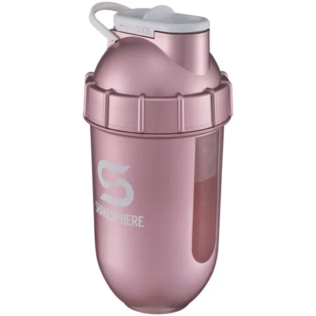 Φωτογραφία προϊόντος: Tumbler View Rose Gold/White Logo/Clear Window 700 ml ShakeSphere