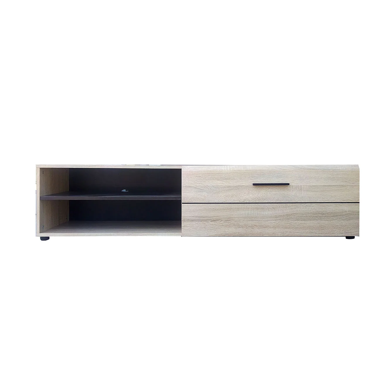 Φωτογραφία προϊόντος: Έπιπλο TV Solo 163x41x38cm Sonoma με Wenge και MDF Καμπυλωτό τελείωμα στις πόρτες