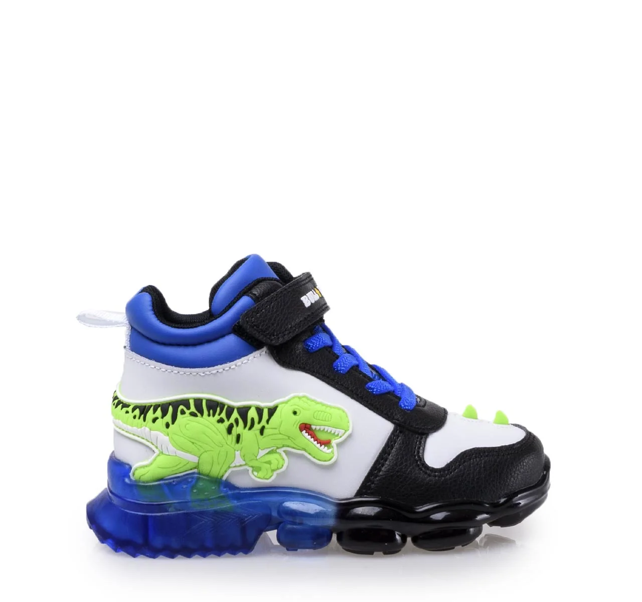 Φωτογραφία προϊόντος: ΠΑΙΔΙΚΑ SNEAKERS ΜΕ ΦΩΤΑΚΙΑ BULL BOYS BLACK/WHT T REX MID BB2201 AA51