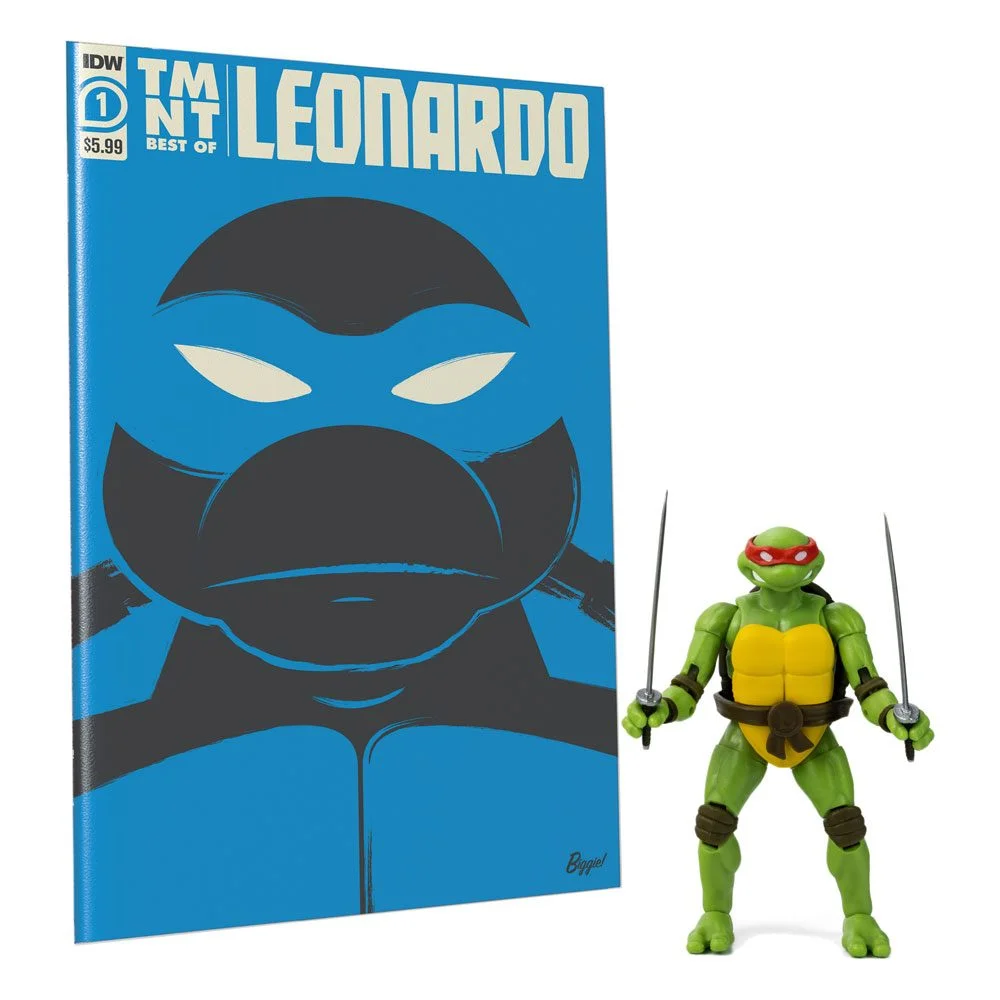 Φωτογραφία προϊόντος: GR The Loyal Subjects Teenage Mutant Ninja Turtles Leonardo Exclusive BST AXN x IDW Action Figure & Comic Book