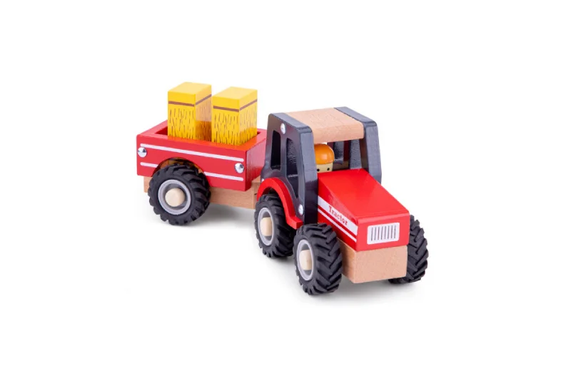 Φωτογραφία προϊόντος: New Classic Toys ξύλινο τρακτέρ με τρεϊλερ