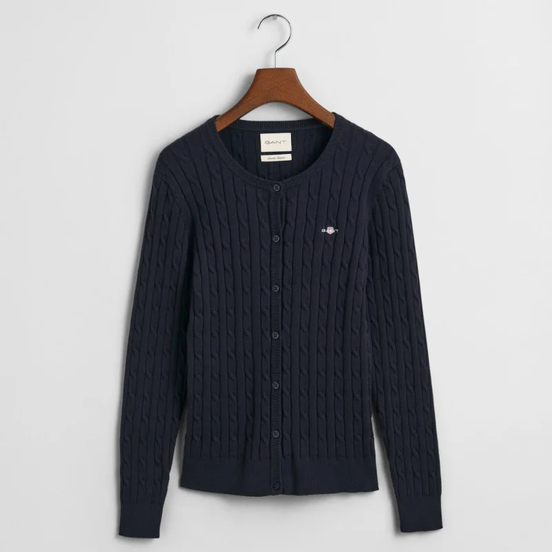 Φωτογραφία προϊόντος: Ζακέτα γυναικεία GANT Stretch Cotton Cable Knit Cardigan Evening Blue
