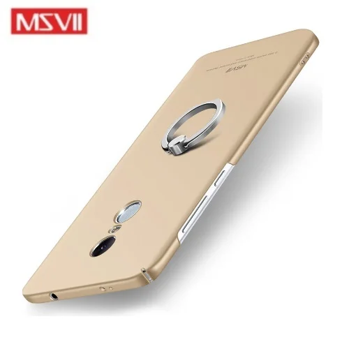 Φωτογραφία προϊόντος: MSVII Ματ Backcover Θήκη (Xiaomi Redmi Note 4X) (Snapdragon) (Gold-Ring)