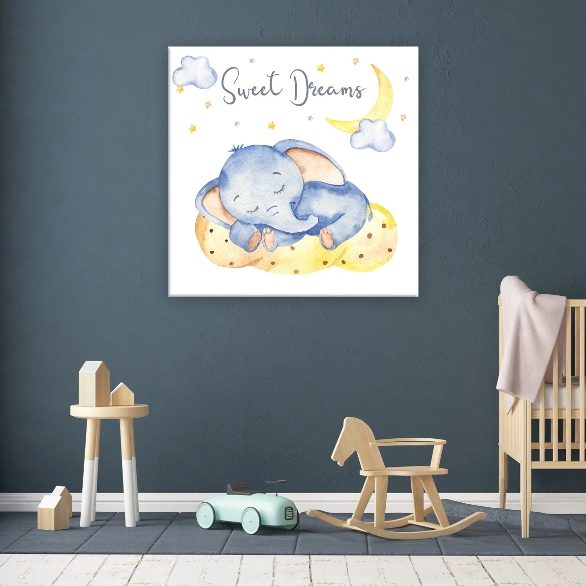 Φωτογραφία προϊόντος: Πίνακας Σε Καμβά - Sweet Dreams Cute Elephant