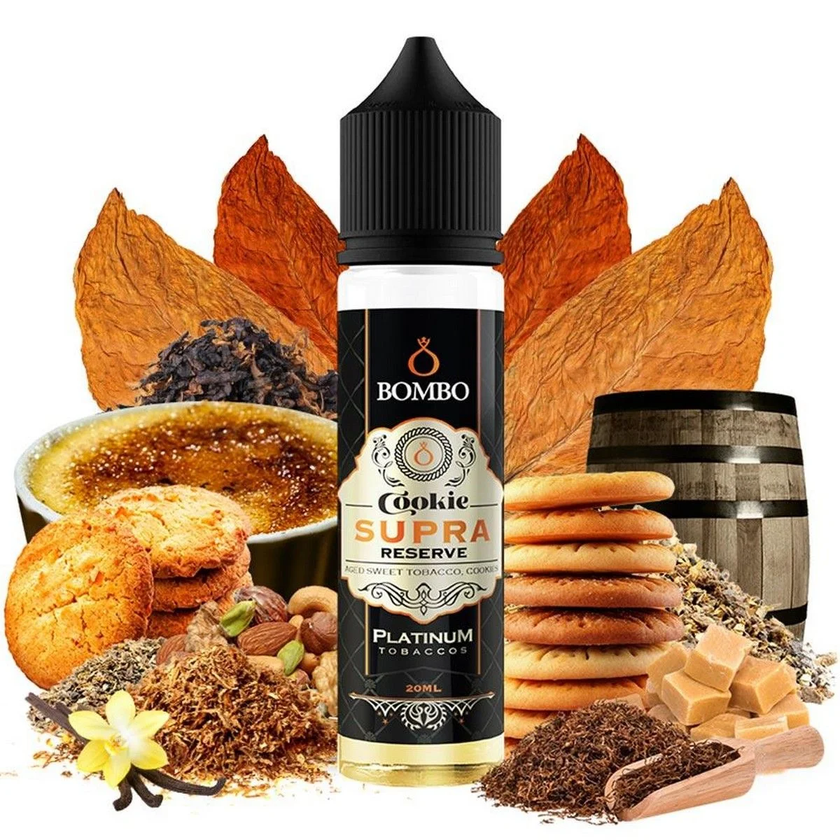 Φωτογραφία προϊόντος: Bombo Platinum Tobaccos Flavor Shot Cookie Supra Reserve 20ml/60ml