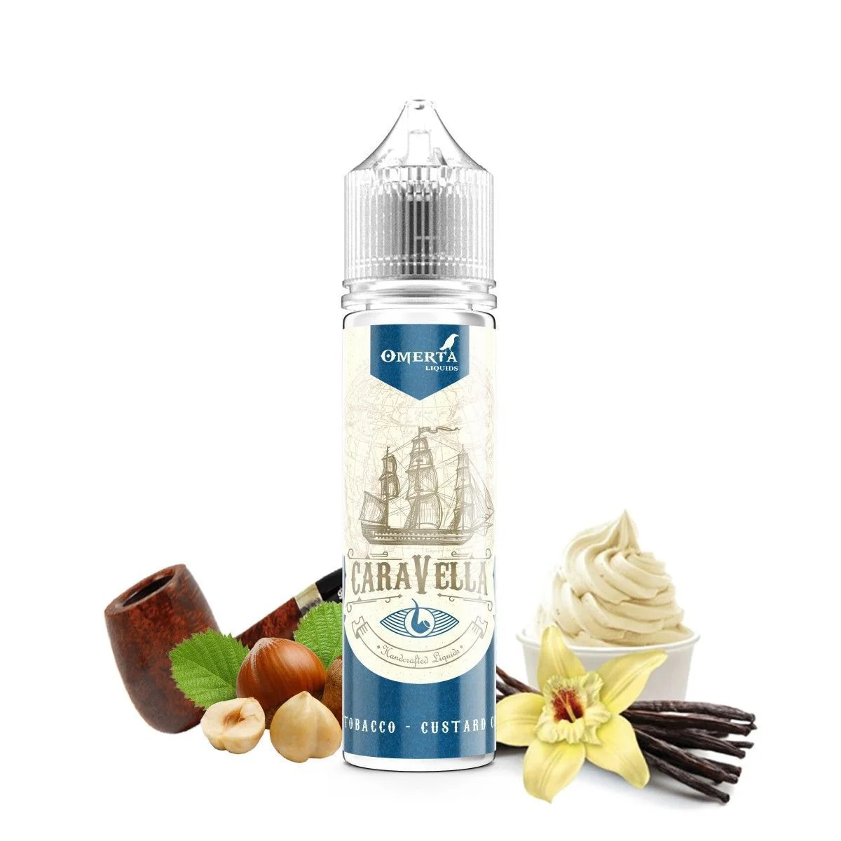 Φωτογραφία προϊόντος: Omerta Flavor Shot Caravella Pipe Tobacco Custard Cream 15ml/60ml