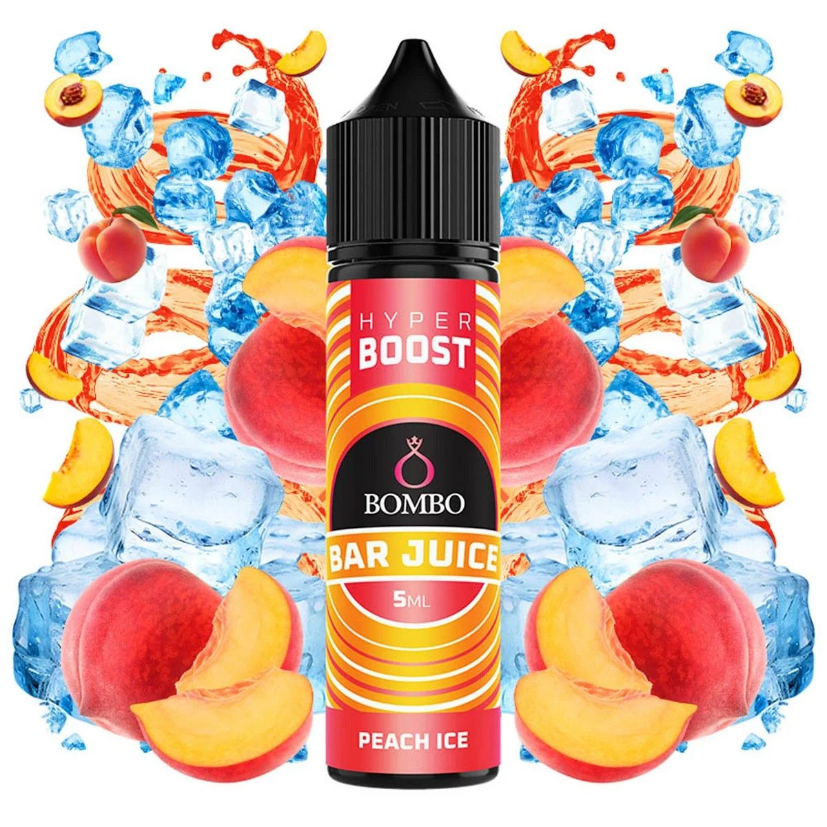 Φωτογραφία προϊόντος: Bombo Bar Juice Hyper Boost Flavor Shot Peach Ice 5ml/60ml