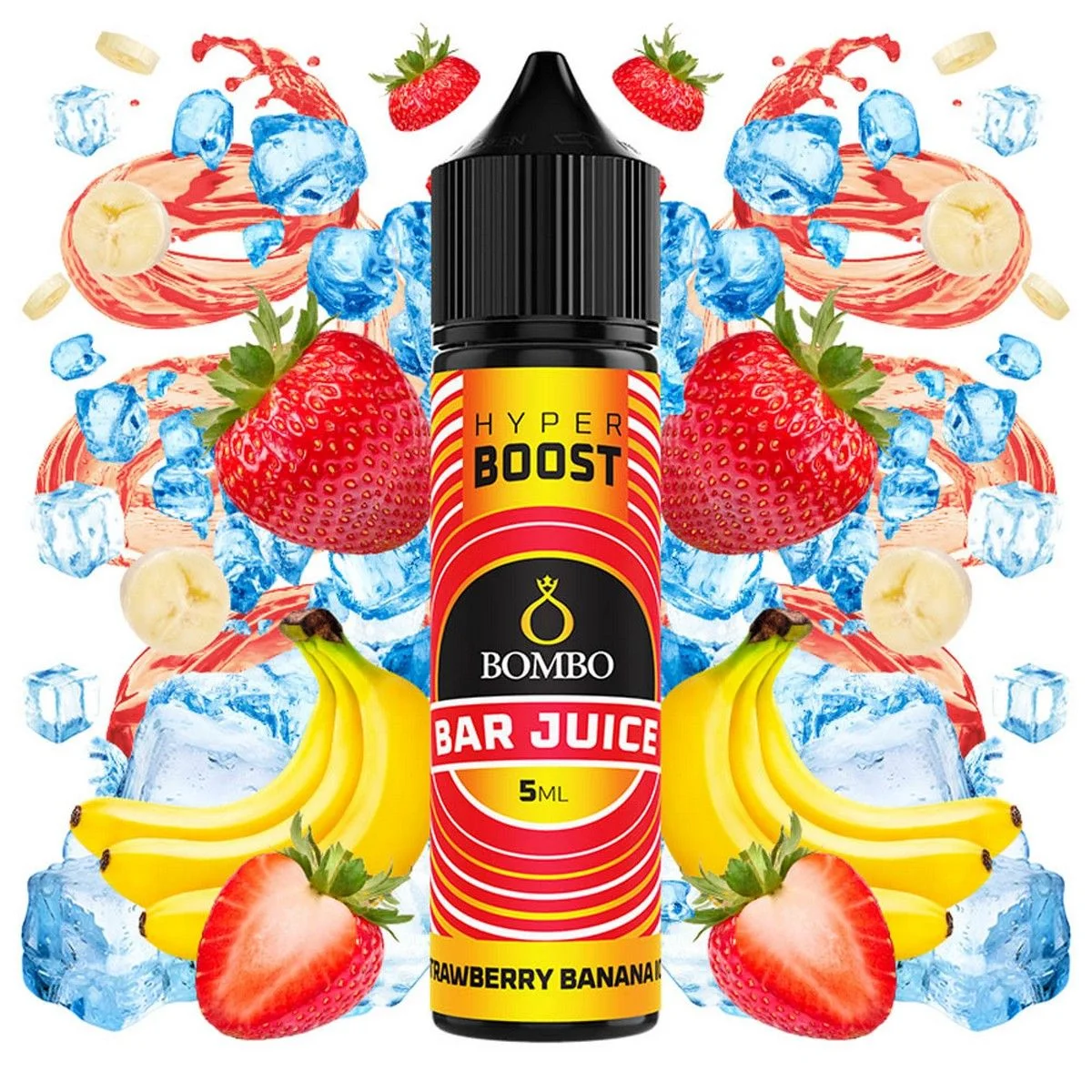 Φωτογραφία προϊόντος: Bombo Bar Juice Hyper Boost Flavor Shot Strawberry Banana Ice 5ml/60ml