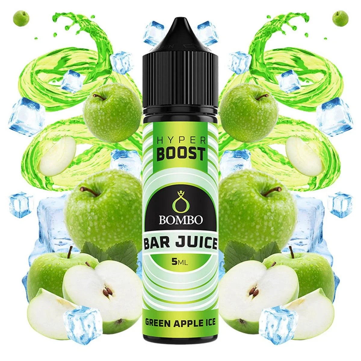 Φωτογραφία προϊόντος: Bombo Bar Juice Hyper Boost Flavor Shot Green Apple Ice 5ml/60ml