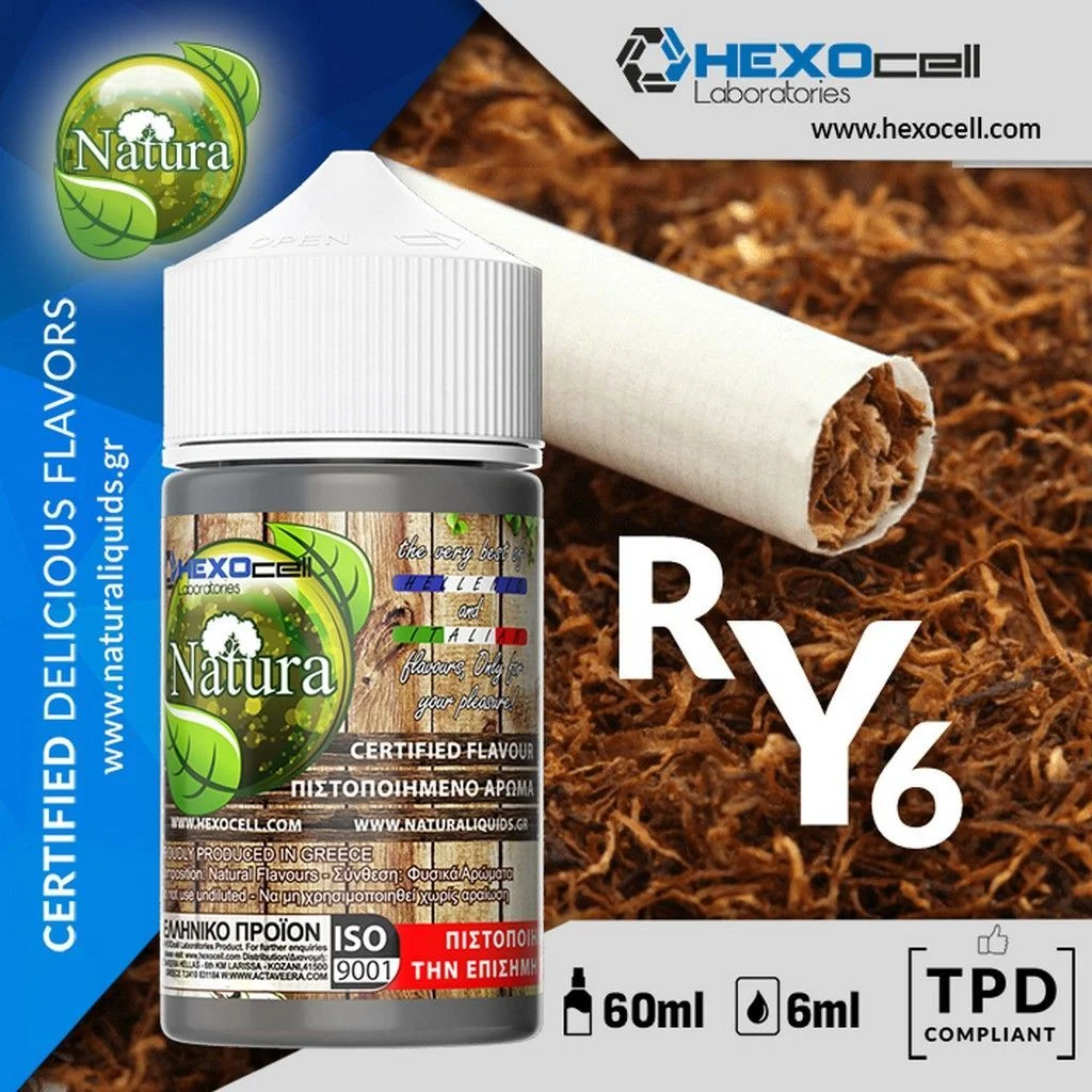 Φωτογραφία προϊόντος: Natura Hypermix Ultra Flavorshot RY6 Tobacco 6ml/60ml