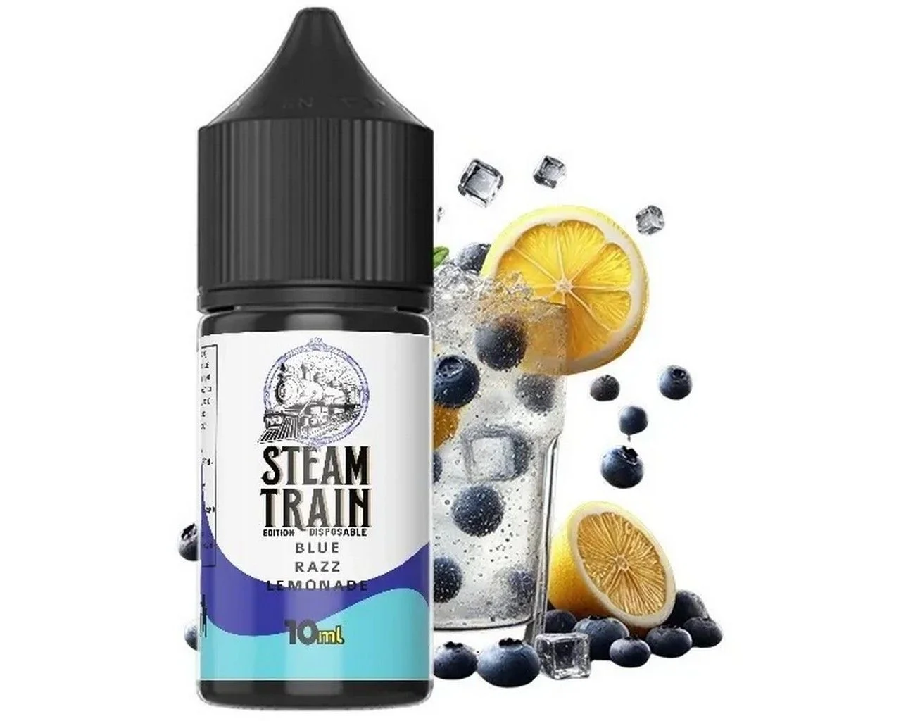 Φωτογραφία προϊόντος: Steam Train Disposable Edition Flavorshot Blue Razz Lemonade 10ml/30ml