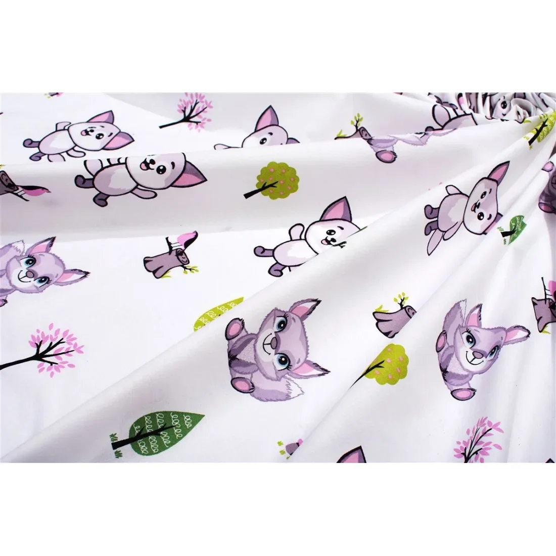 Φωτογραφία προϊόντος: Πάνα Χασέ Dimcol Baby Foxes 594 80x80 White-Pastel Lilac