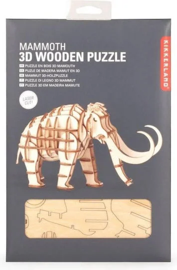 Φωτογραφία προϊόντος: ΚΑΤΑΣΚΕΥΕΣ ΞΥΛΙΝΟ 3D PUZZLE MAMMOTH KIKKERLAND