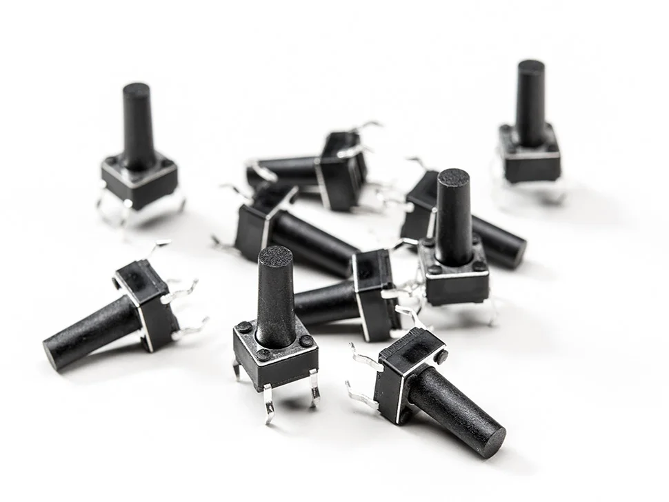 Φωτογραφία προϊόντος: Adafruit Tactile Switch Buttons (6mm tall) x 10 pack