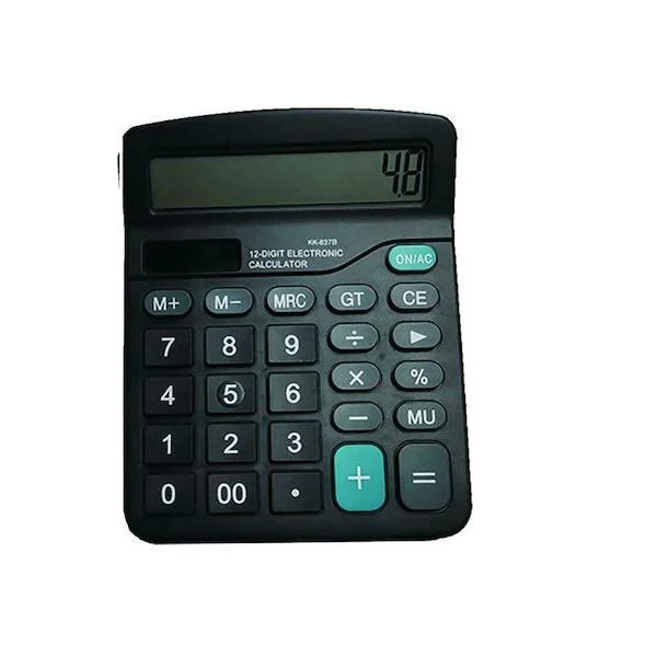Φωτογραφία προϊόντος: OEM Justnote Αριθμομηχανή ΚΚ-837Β 12 Ψηφίων σε Μαύρο Χρώμα