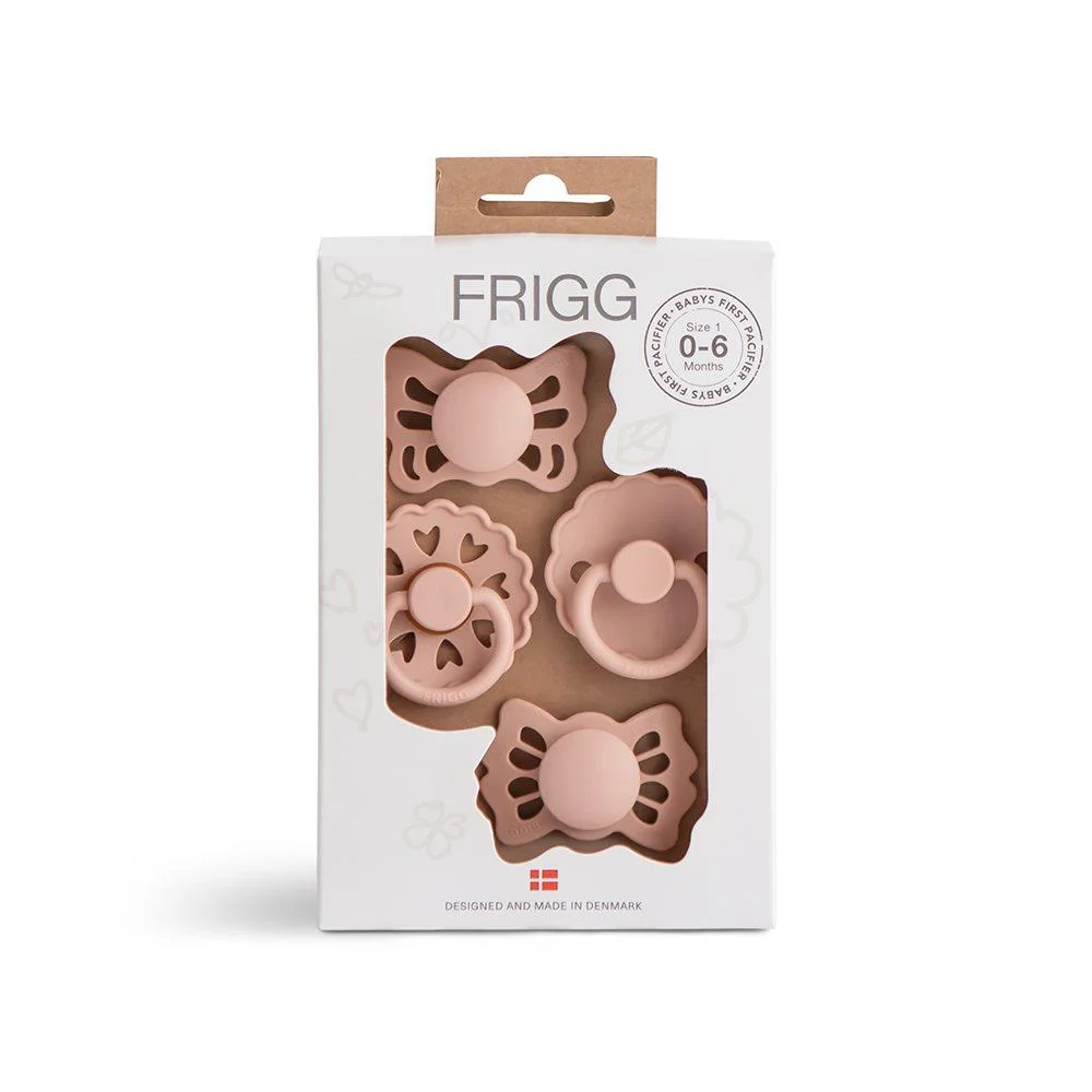 Φωτογραφία προϊόντος: Σετ 4 Πιπίλες FRIGG - Floral Heart Blush 0-6 Μηνών