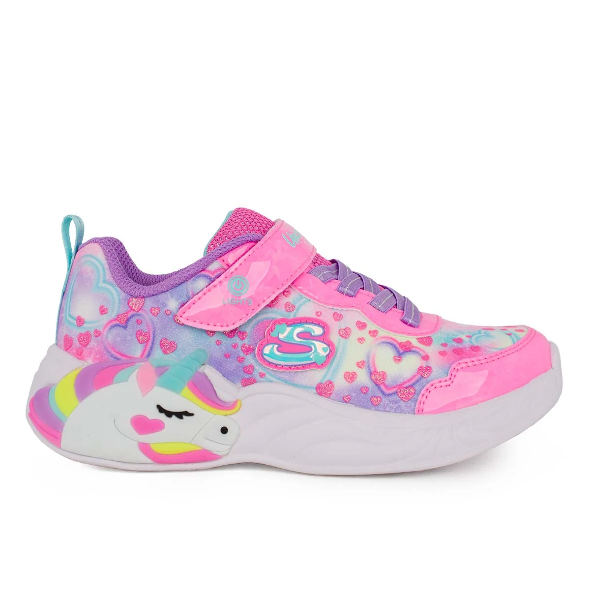 Φωτογραφία προϊόντος: SKECHERS S LIGHTS: UNICORN DREAMS - HEART SPARKLES - ΡΟΖ
