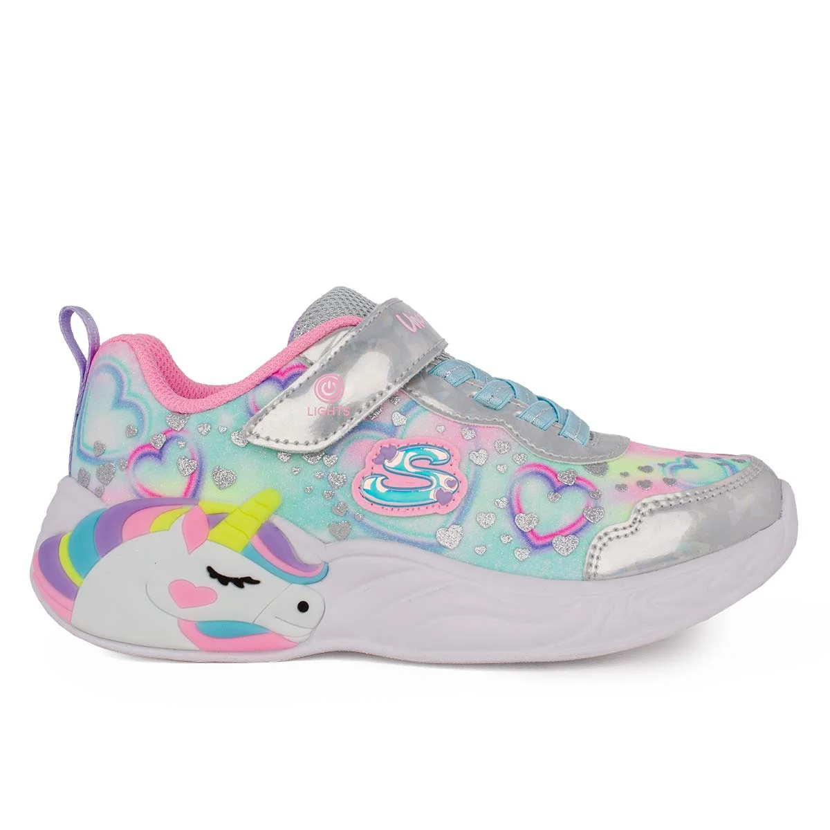Φωτογραφία προϊόντος: SKECHERS S LIGHTS: UNICORN DREAMS - HEART SPARKLES - ΑΣΗΜΙ