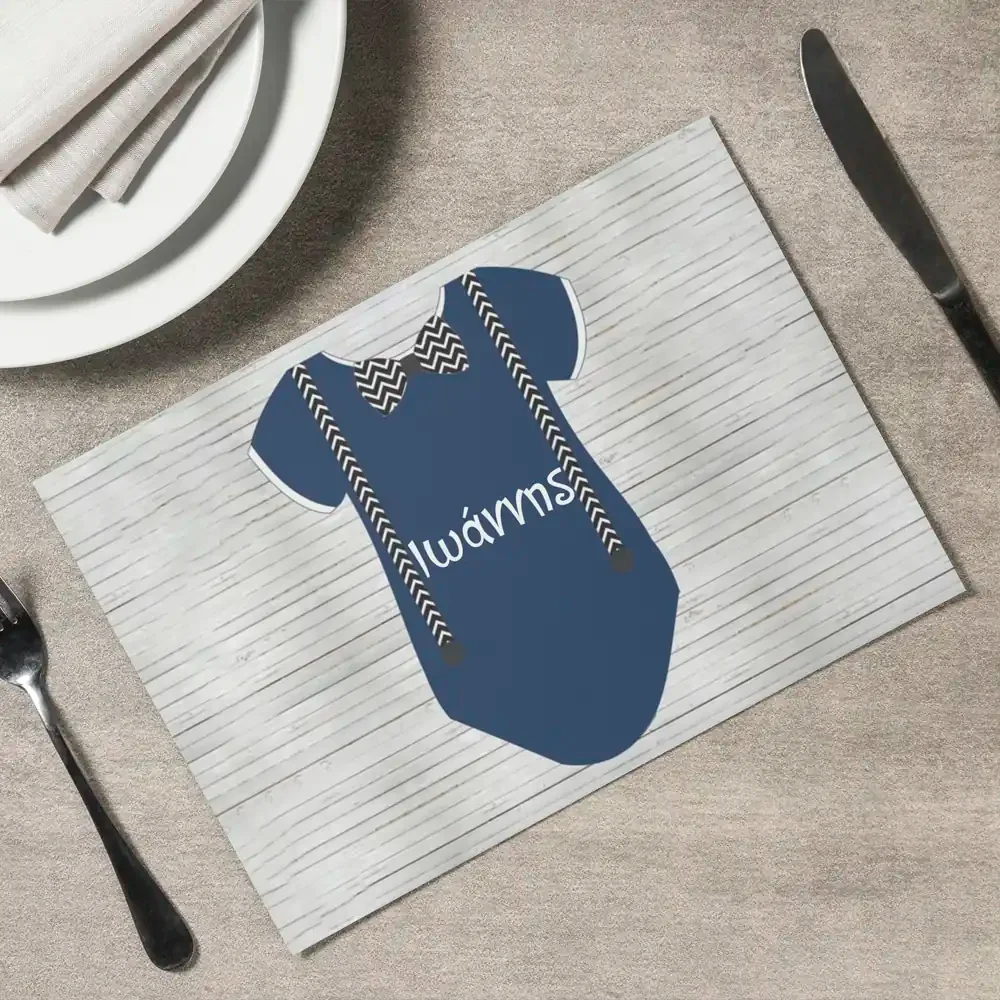 Φωτογραφία προϊόντος: Ecobags Διακοσμητικά Σουπλά Βάπτισης με Θέμα Φορμάκι Μωρού Με Τιράντες