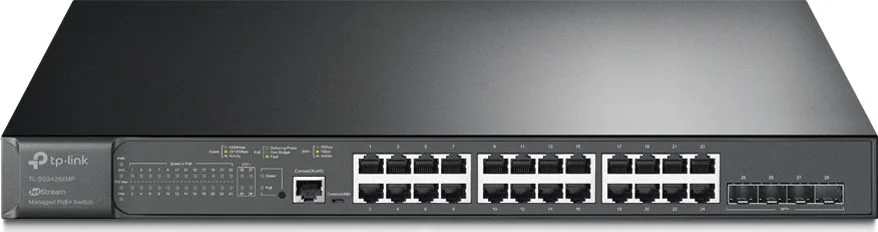 Φωτογραφία προϊόντος: TP-Link TL-SG3428XMP v1.0, 24-Port Gigabit and 4-Port 10GE SFP+ L2+ Managed Switch with 24-Port PoE+