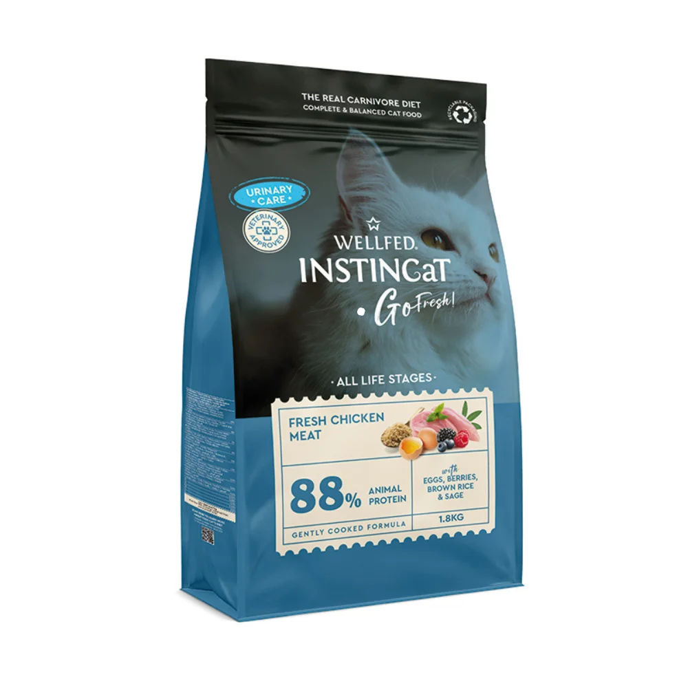 Φωτογραφία προϊόντος: Wellfed Dry Food Wellfed INSTINCat Go Fresh Urinary Care Poultry – Ξηρά Τροφή Γάτας για Υγιές Ουροποιητικό 300gr