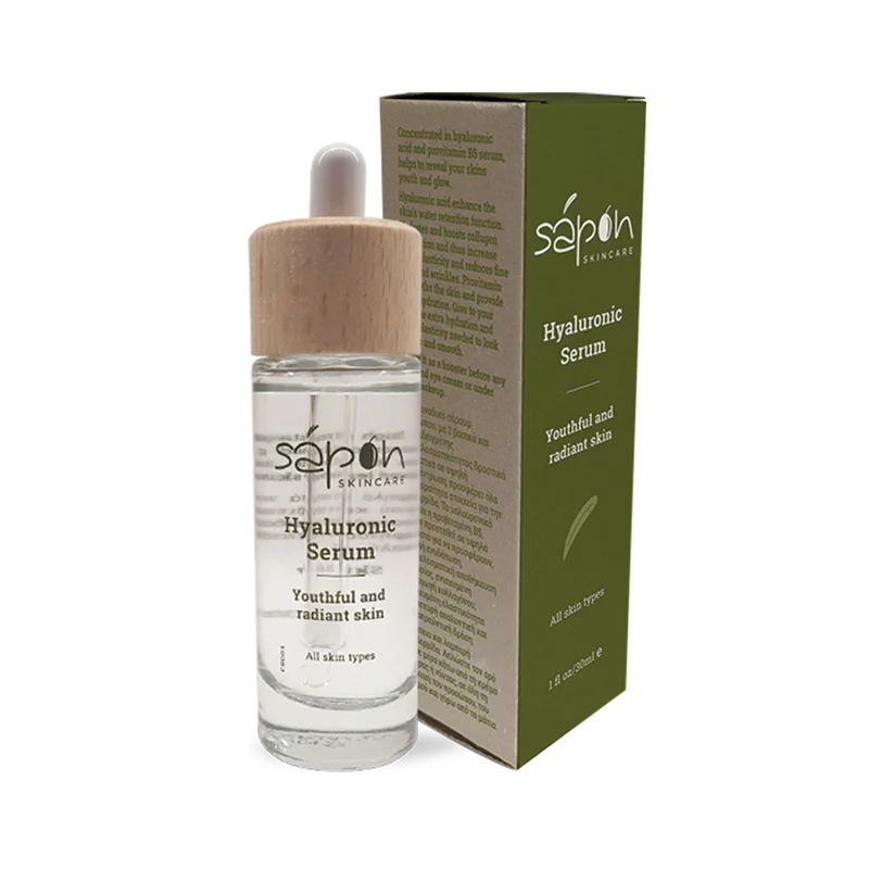 Φωτογραφία προϊόντος: Hyaluronic serum / drops - Υψηλά ποσοστά Υαλουρονικού & Provitamin B5 Sapon 30ml