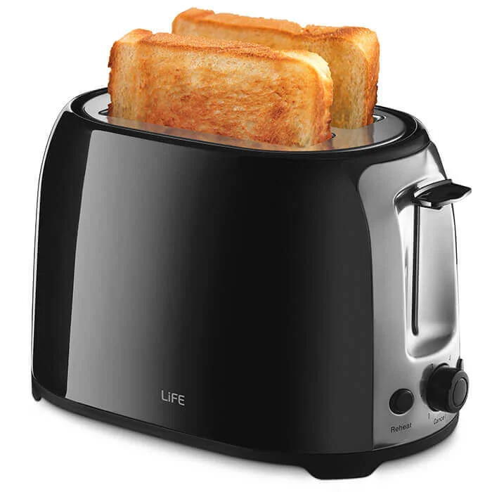Φωτογραφία προϊόντος: Life Crispy Φρυγανιέρα 2 Θέσεων 750W Μαύρη