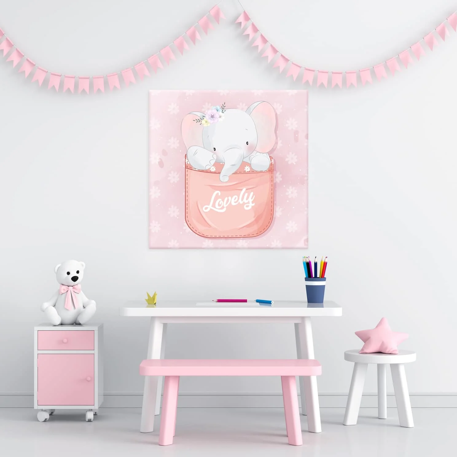 Φωτογραφία προϊόντος: Πίνακας Σε Καμβά - Lovely Elephant