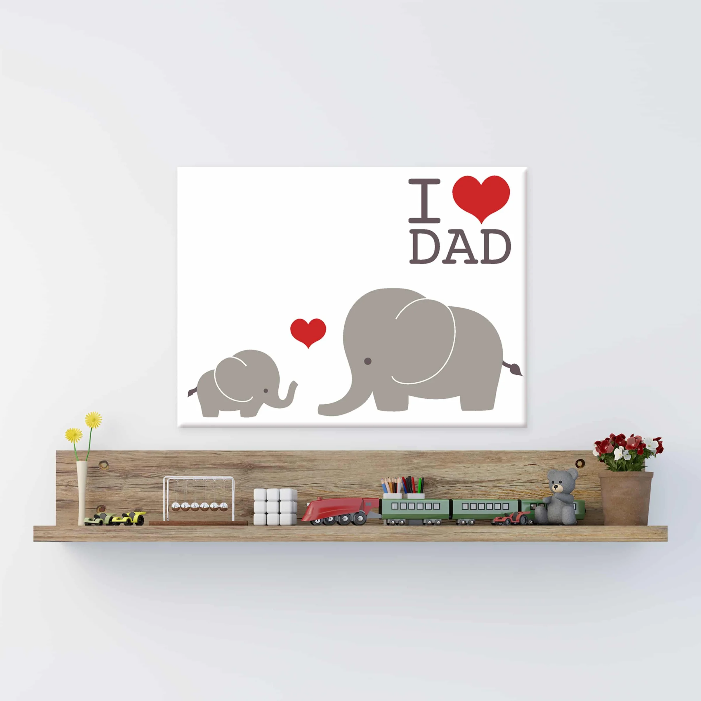 Φωτογραφία προϊόντος: Πίνακας Σε Καμβά - I Love Dad Elephant