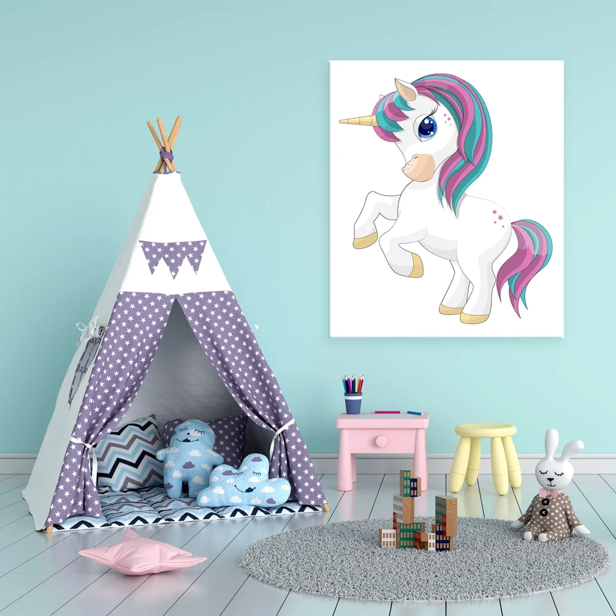 Φωτογραφία προϊόντος: Πίνακας Σε Καμβά - Little Unicorn