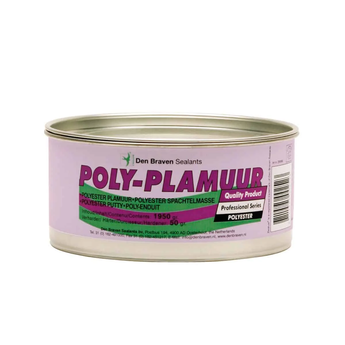 Φωτογραφία προϊόντος: Σιδηρόστοκος DEN BRAVEN POLY-PLAMUUR 380gr