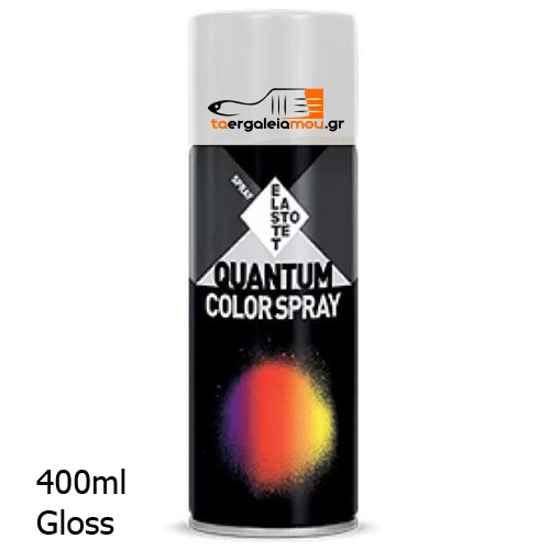 Φωτογραφία προϊόντος: Spray Ral 9016 white gloss quantum ακρυλικό χρώμα 400ml Elastotet