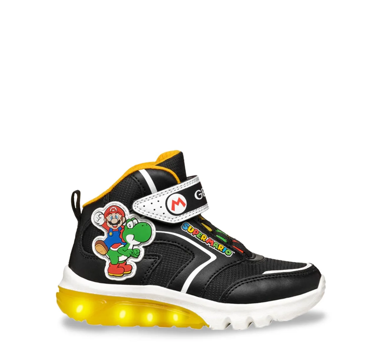 Φωτογραφία προϊόντος: ΠΑΙΔΙΚΑ SNEAKERS ΑΓΟΡΙ GEOX BLACK/YELLOW CIBERDRON BOY J46LBJ 054FU 28/35 C0054