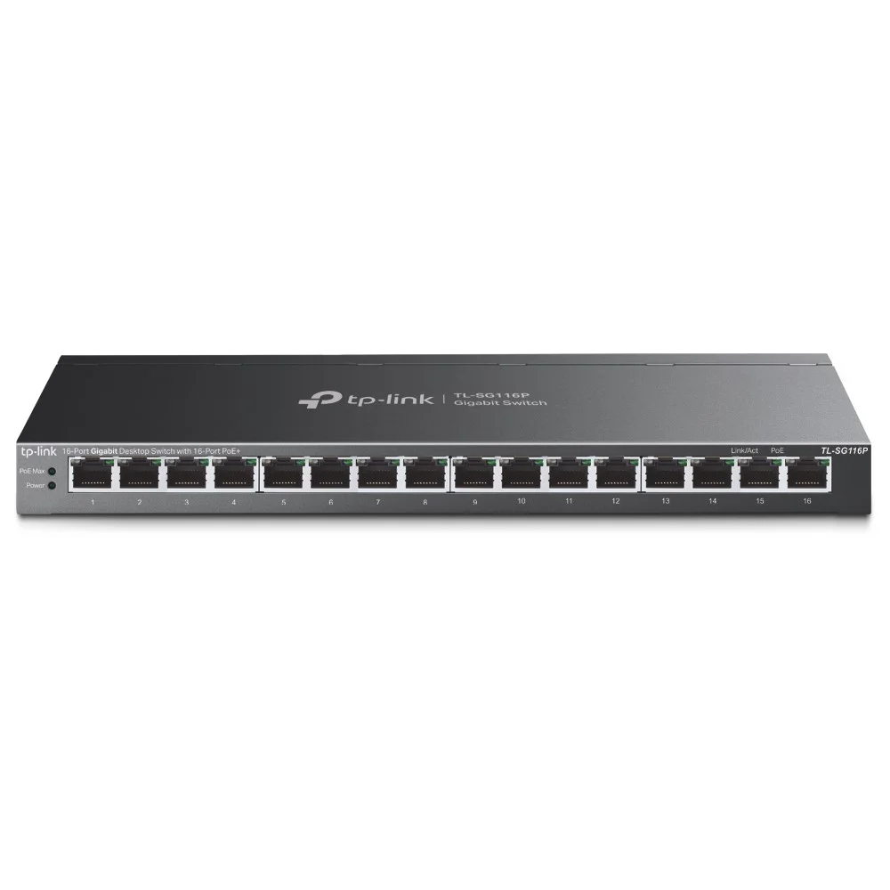 Φωτογραφία προϊόντος: ΤΡ-LΙΝΚ TP-Link TL-SG116P 16-Port Gigabit Desktop Switch με 16-Port PoE+