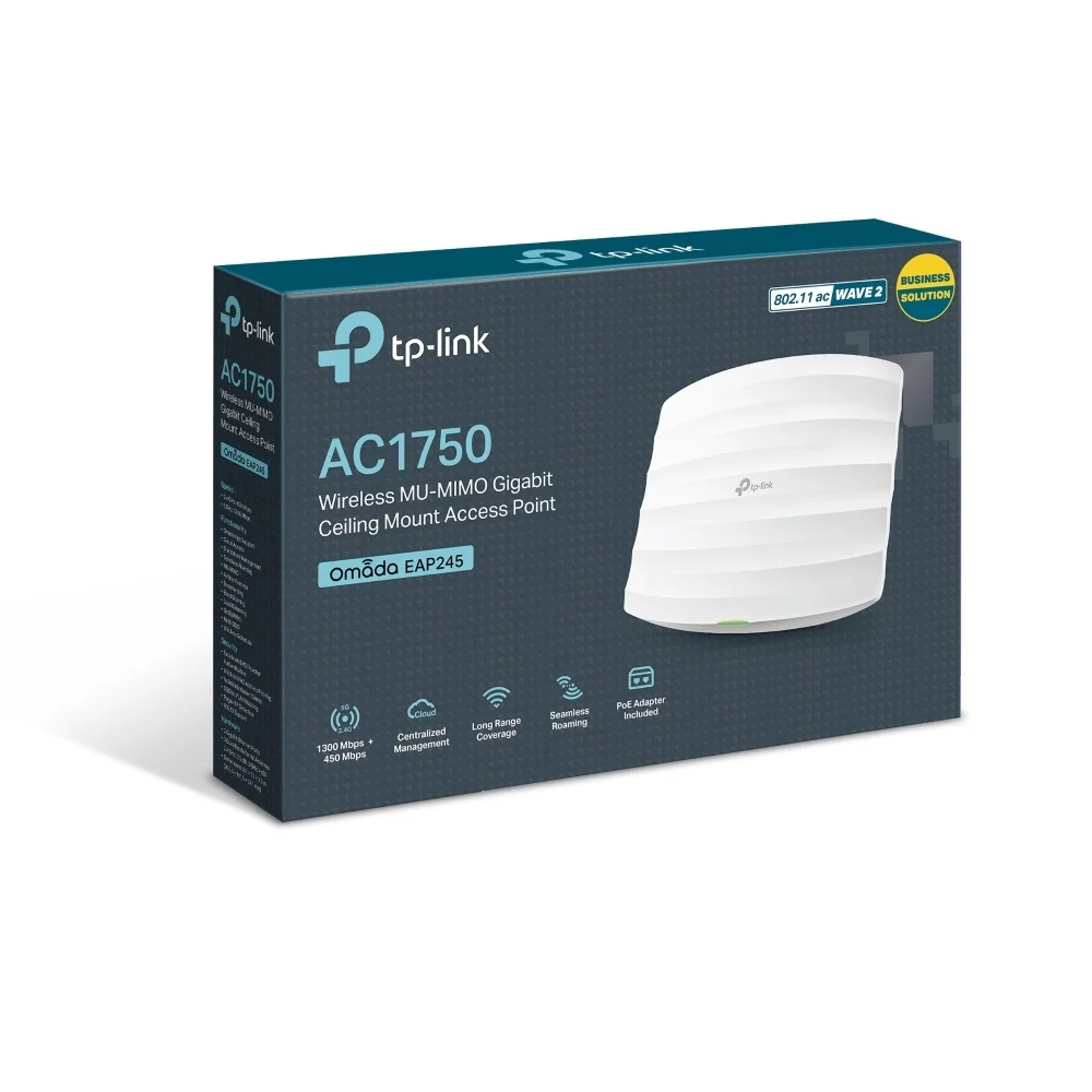 Φωτογραφία προϊόντος: ΤΡ-LΙΝΚ TP-Link EAP245 Omada AC1750 Wireless MU-MIMO Gigabit Ceiling Mount Access Point