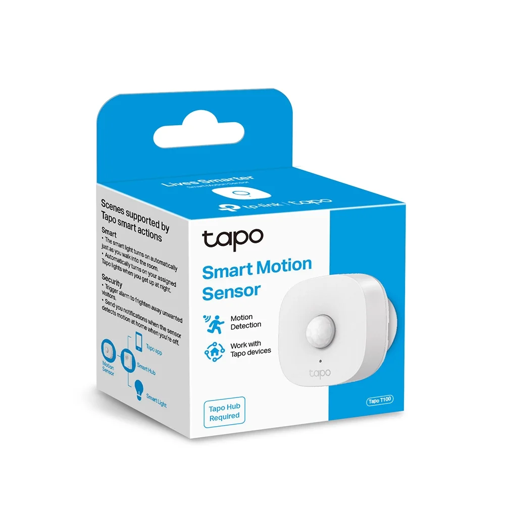 Φωτογραφία προϊόντος: ΤΡ-LΙΝΚ TP-Link Tapo T100 Έξυπνος Αισθητήρας Κίνησης με Ρυθμιζόμενη Ευαισθησία και Ειδοποιήσεις