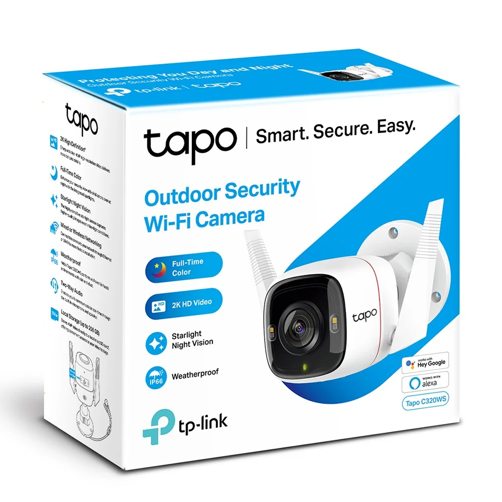Φωτογραφία προϊόντος: ΤΡ-LΙΝΚ TP-Link Tapo C320WS Εξωτερική Κάμερα Ασφαλείας Wi-Fi 2K με Full-Color Night Vision & Αμφίδρομο Ήχο