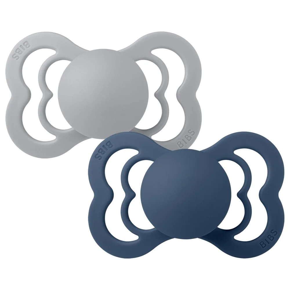 Φωτογραφία προϊόντος: BIBS Supreme 2 PACK Cloud/Steel Blue Silicone Size 2 6-18 months - 260348