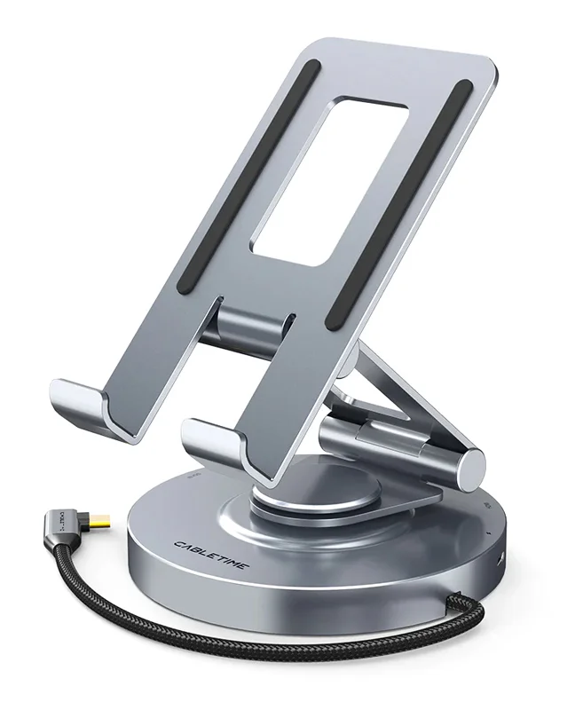 Φωτογραφία προϊόντος: CABLETIME docking station CT-HUBC8-AG με βάση tablet, 8 θυρών, γκρι