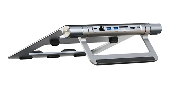 Φωτογραφία προϊόντος: CABLETIME docking station CT-HUBS7-AG με βάση laptop, 8 θυρών, γκρι