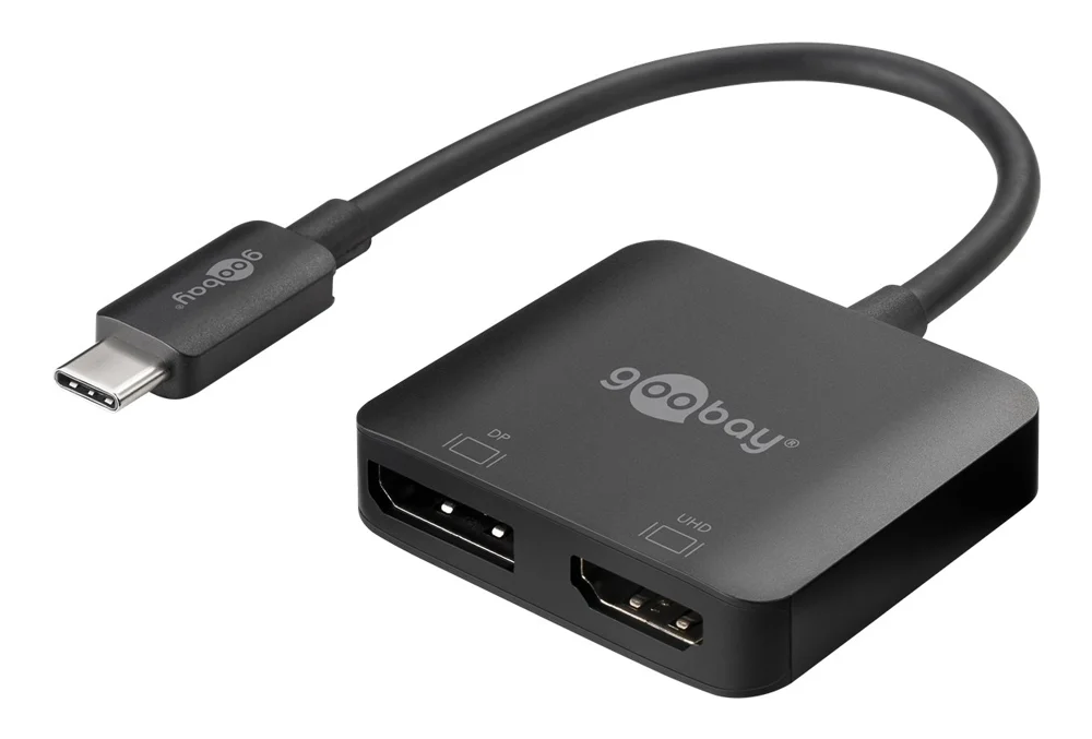 Φωτογραφία προϊόντος: GOOBAY αντάπτορας USB-C σε DisplayPort + HDMI 60172, 4K, μαύρος