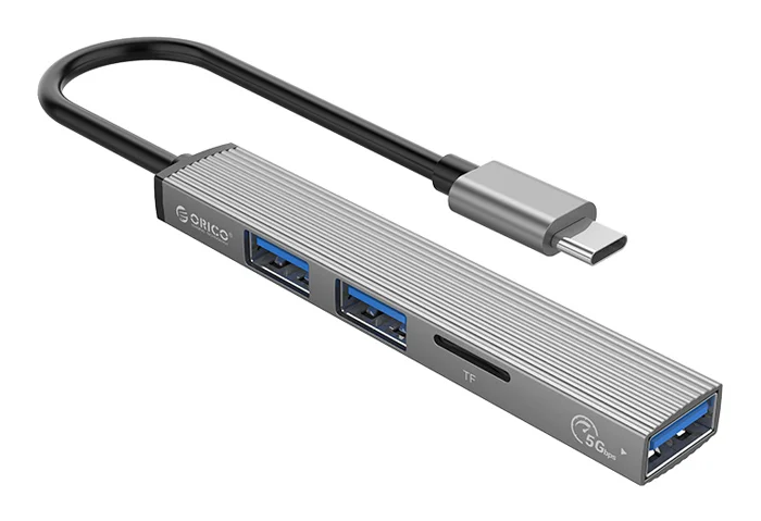 Φωτογραφία προϊόντος: ORICO USB-C hub AH-12F, 3x USB ports, micro SD port, γκρι