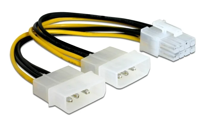 Φωτογραφία προϊόντος: POWERTECH καλώδιο 2x molex 3pin σε 1x 8pin CAB-W041, 0.15m
