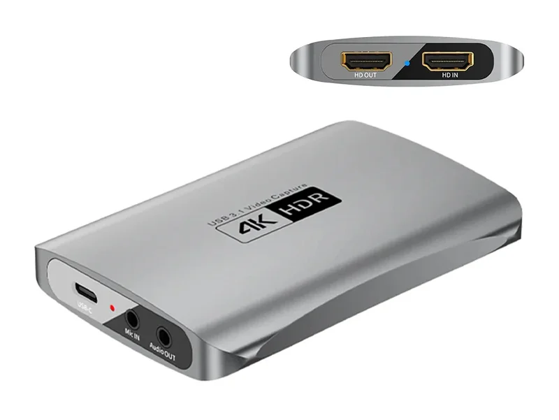 Φωτογραφία προϊόντος: POWERTECH HDMI video capture CAB-H166, USB-C, 4K/60Hz, γκρι