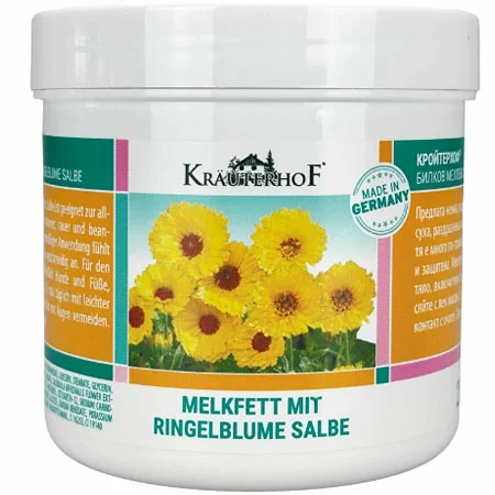 Φωτογραφία προϊόντος: Melkfett mit Ringelblume Salbe / Αλοιφή Καλέντουλας 250 ml Krauterhof