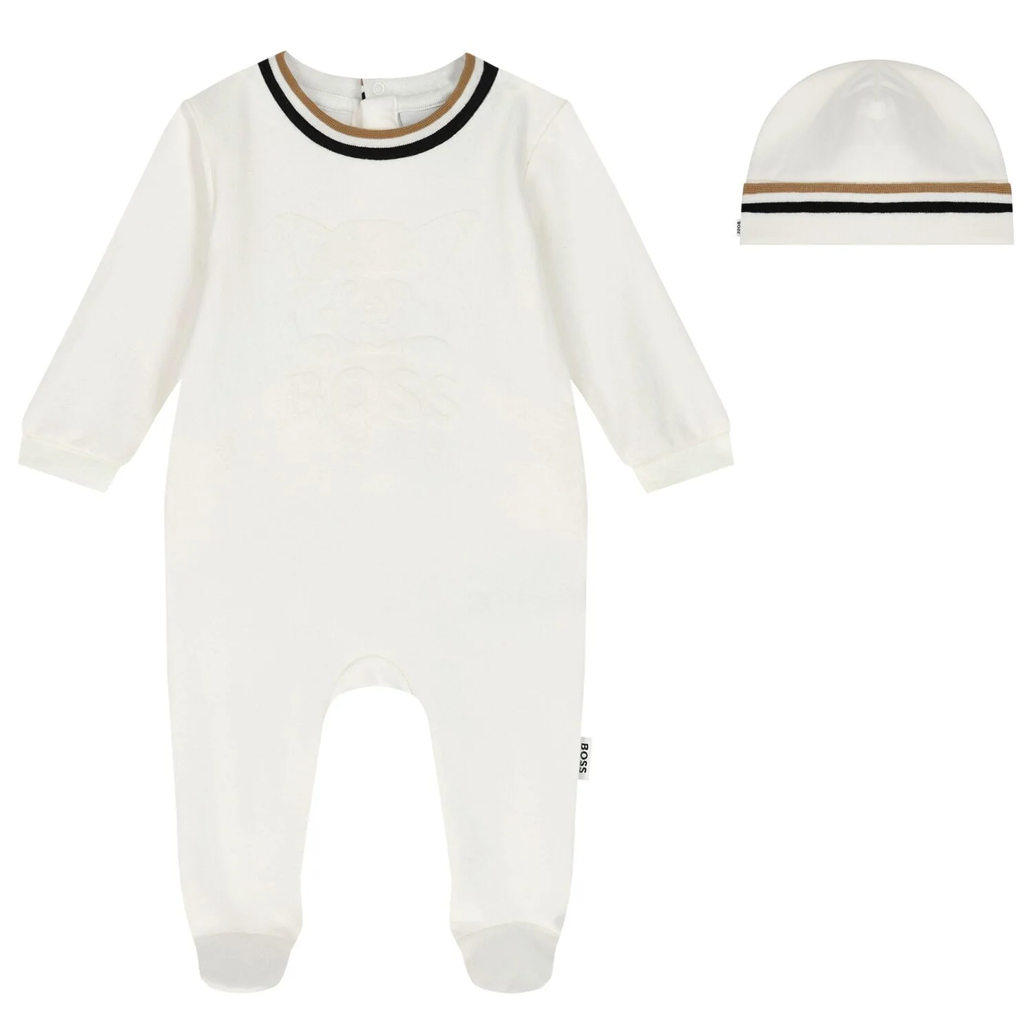 Φωτογραφία προϊόντος: Σετ βρεφικό BOSS Babygrow Logo Ivory
