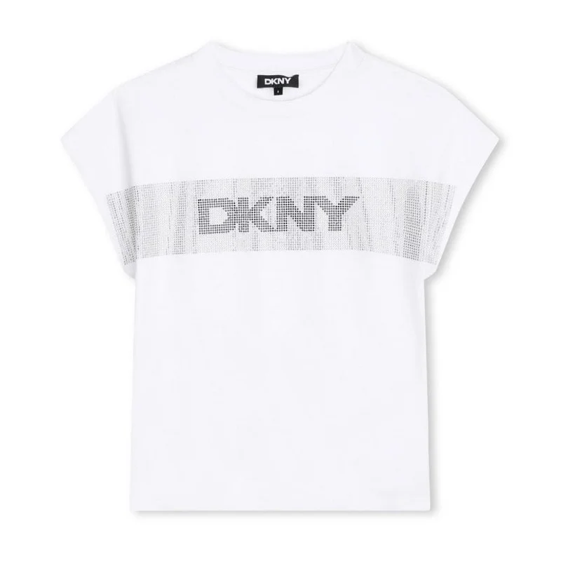 Φωτογραφία προϊόντος: T-Shirt παιδικό DKNY Crystal-Embellished Cotton White